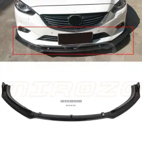 10023219 Mirozo 3x For 2016-2018 Mazda 6 Gloss Black Front Bumper Body Kit Spoiler Lip