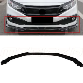 10023255 Mirozo 3x For 2016-2020 Honda Civic Unpainted Black Front Bumper Body Kit Lip