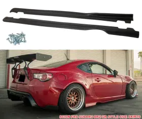 Mit-ssk-sfrs13gr Mitstocks For 13-20 Frs Brz Toyota 86 Gr Style Side Skirt Extensions 2 Pieces Black Pu