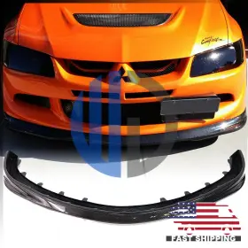 Wj-mitevo801dcf Mitsubishi For 2004 2005 Lancer Evolution 8 Viii D Style Carbon Fiber Front Lip
