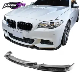 Mor-7-bw-f1027 Modilover001 Fits 11-16 Bmw F10 5 Series M-sport H Style Front Bumper Lip Kit Carbon Fiber Cf
