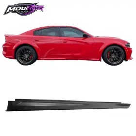 Mor-bls-dchr20wb-pp Modilover001 For 20-23 Dodge Charger Srt Hellcat Widebdoy 2pcs Side Skirts Kit Unpainted Pp