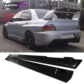 Mor-bls-msev01oe Modilover001 For 01-07 Mitsubishi Lancer Jdm Style Side Skirts Rocker Panel Extension Pair Pu
