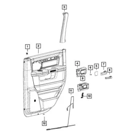 1gd82hl1ac Mopar For Ram 2500 2019-2024 Door Window Molding