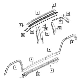 5xq40dx8af Mopar For Jeep Compass 2017-2026 Side Body Panel Molding 5xq40dx8af Mopar For Jeep Compass 2017-2026 Side Body Panel Molding