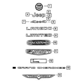 68377435ab Mopar For Jeep Grand Cherokee L 2021-2024 Rear Nameplate