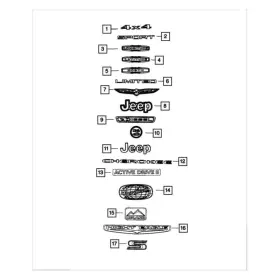 68450904aa Mopar For Jeep Cherokee 2019-2022 Door Emblem