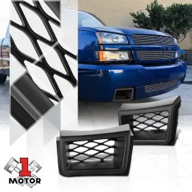Mt1-4120yltz Motor-1 Front Lower Bumper Air Dust Vent Black For 03-07 Chevy Silverado 1500 Classic
