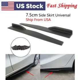 77us Motorshop 550724141089 Side Skirts Rocker Splitters Diffuser Winglet Wings 74.5cm Car Carbon Fiber 2pcs