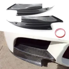 Motorshop168 212500219442 2 Pcs Carbon Fiber Abs Front Bumper Splitters Lip Fit For Bmw E92 M3 2008-2013