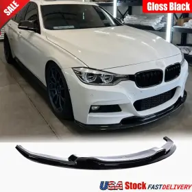 20131121-lh Mrcarcar For Bmw 3 Series F30 F31 320i M-sport 12-18 Gloss Black Front Bumper Lip Spoiler