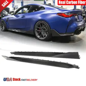 Hd465 Mrcarcar For Bmw G82 G83 M4 21-26 Real Carbon Side Skirt Extensions Lip Winglet Splitters