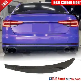 Lq259 Mrcarcar For Audi A4 B9 B9.5 Sline S4 2017-2024 Real Carbon Rear Boot Trunk Spoiler Wing