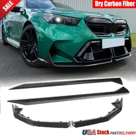 Sj0362-pro Mrcarcar For Bmw 5 Series G90 G99 M5 24up Dry Carbon Front Bumper Lip Splitter Side Skirt