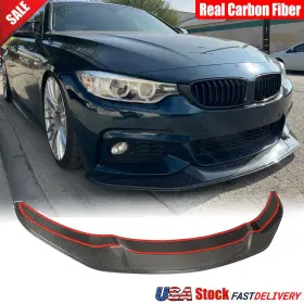 Ybx065-1 Mrcarcar -ybx065-1 For Bmw F32 F33 F36 M-sport 14-20 Real Carbon Front Bumper Lip Spoiler Splitters