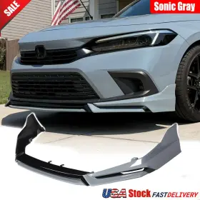 Yofer081503 Mrcarcar Fit For Honda Civic 2022-2024 Yofer Sonic Gray Front Bumper Lip Splitter Spoiler