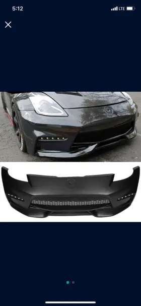 Fbl-350z-0308 Mrsocal Fit Nissan 2003-2008 350z Nismo Style Front Bumper Cover With Led Light