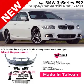 359643 Mtb Front Bumper Cover Kit M Sport Style For Bmw 3-series Coupe E92 11-13 328i 335i