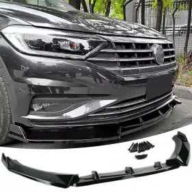 C894 Mutusaisi Bright Black Front Bumper Lip Splitter Spoiler Compatible With Volkswagen Vw