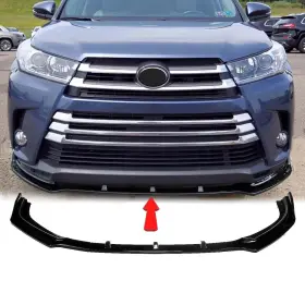 D066 Mutusaisi Gloss Black Front Bumper Lip Spoiler Splitter Fit For Toyota Highlander Se/le/xl