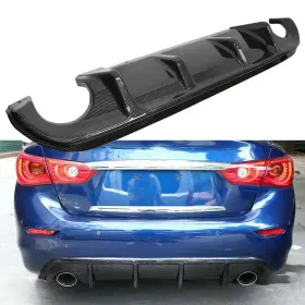 Mwcp-ld-0020 Mwmt Carbon Look Abs Rear Bumper Diffuser Lip For Infiniti Q50 2014 2015 2016 2017
