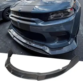 E273us Neespoc Carbon Fiber Front Bumper Lip Splitter For Dodge Charger Widebody 2020-2023