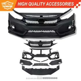 Tra020609 Nemo Front Fascia Bumper Cover For 2016-2021 Honda Civic Coupe Sedan Type R Style Set