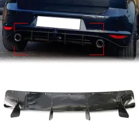 Newyoutube 550722686186 Rear Bumper Lip Diffuser Spoiler Splitter Fit Volkswagen Golf 7 Mk7 2014-17