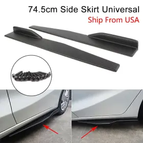 Newyoutube 550734227360 74.5cm Carbon Fiber Side Skirts Rocker Splitters Diffuser Winglet Wings 2pcs