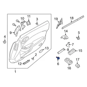 081686162a Nissan Oe For Altima 19-24 Lower Door Interior Trim Panel Bolt