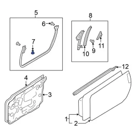 80850am801 Nissan Oe For 350z 2003-2009 Left Door Seal Retainer Plate