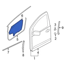 808609bm1a Nissan Oe For Frontier 2005-2021 Front Right Door Water Deflector