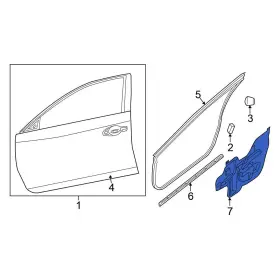 808613ta1a Nissan Oe For Altima 2013-2018 Front Left Door Water Deflector