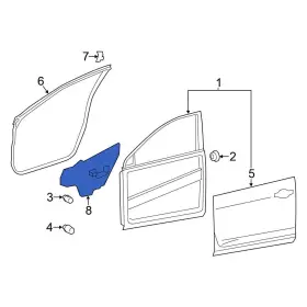 808615hk0a Nissan Oe For Rogue 2018-2020 Front Left Door Water Deflector