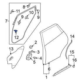 80897aq000 Nissan Oe For Rogue 2008-2009 Door Seal Clip