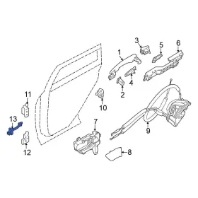 824316rr0a Nissan Oe For Rogue 2021-2024 Rear Left Door Check