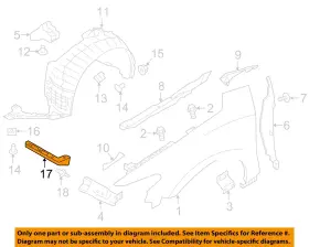 638644ra0a Nissan Oem 16-23 Maxima Fender Components-lower Extn