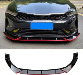 A-qyqc01-4 Nting Front Bumper Lip For Kia K5 2020-2025 Abs Chin Spoiler Gloss Black/red