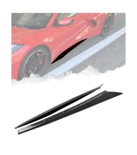 N-h-5-8-7-v-2 Nubehone C8 Side Skirts Rocker Panels Guard Pair Fit For 2020-2025 Corvette Z51 Sti