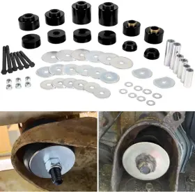 Nvqp-772 Nv-auto Black 4.4123r Body Mount Bushing Set Kit For Ford F-150 F-250 F-350 1980-1998 2wd 4wd