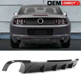 Oed-bld2-fm13gt-cfl Oemdirect 840355521313 For 13-14 Ford Mustang V6& Gt Rear Diffuser Carbon Fiber Print With V1 Style Fin