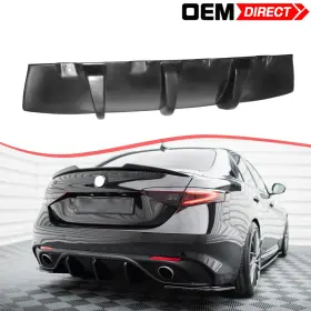 Oed-bld-afrmgla17mx-pu Oemdirect Fits 2017-2025 Alfa Romeo Giulia Mx Style Rear Bumper Lip Diffuser Unpainted Pu