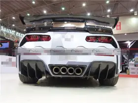 Olotdi Xfld004 Carbon Fiber For 2014-19 Chevrole Corvette C7 Z06 Eos Performance Rear Diffuser