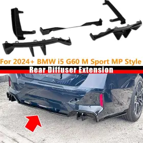 Ommotoparts G60 530i I5 For 24 Bmw M Sport Mp Style Gloss Black Rear Bumper Diffuser Kit