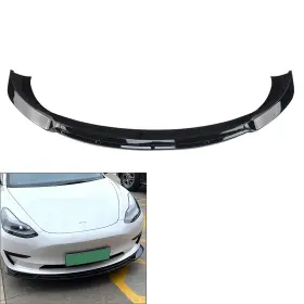 Onegogogo 550729468747 Us 3pcs Car New Front Bumper Lip Chin Spoiler Splitter For Tesla Model 3 2017-21