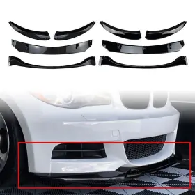 Onestart 845623432162 Car Front Bumper Lip Splitter For Bmw 1 Series E82 E88 2007-2010 Glossy Black