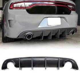 Osdg-01-012-sz-1 Onestop Autoparts Carbon Fiber Look Rear Diffuser 15-23 Dodge Charger Srt Daytona Bumper Lip