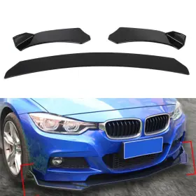 Onlyonee 510000387686 Front Bumper Lip Chin Spoiler Splitter Body Kit Abs Universal Car Glossy Black