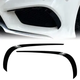 Onlyonee 550755916311 Front Bumper Lip Splitter Spoiler Black For Benz E-class W212 Facelift 2013-2016
