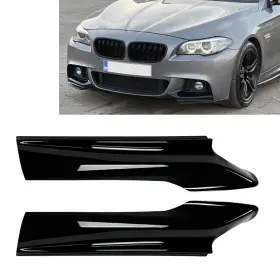 Onlyonee 550755972843 Front Splitter Lip Corner For Bmw 5 Series F10 F11 M Sport 2011-2017 Gloss Black